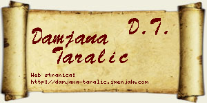 Damjana Taralić vizit kartica